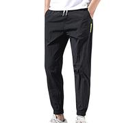 Generisch Pantalon tendance pour homme grande taille avec pieds liés comme survêtement décontracté pour les activités de loisirs confortables, détente sportive par tous les temps, Noir , XXL