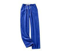 Generisch Pantalons de Jogging Femme Pantalon de Pyjama Uni Chaud Plus Polaire Décontracté Pantalon Loose Loose, Bu2, S