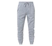 Generisch Pantalons pour Hommes Hook Track Lacets Pantalon de survêtement avec Couleur Solide Lace Up Poche pour Hommes Pantalon Homme Grande Taille, gris, L