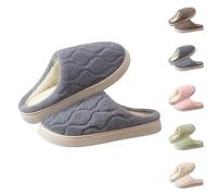 Generisch Pantoufles chaudes en coton pour hommes et femmes, pantoufles moelleuses chaudes et confortables, semelle douce, chaussures de maison, plateau, pantoufles d'hiver en feutre avec semelle en