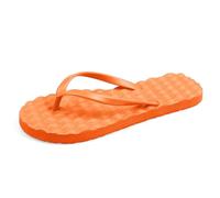 Generisch Pantoufles confortables pour femme - Semelle de massage confortable pour l'été - Pour la plage et les loisirs - Faciles à enfiler dans des chaussures plates pour la détente, Orange, 36 EU
