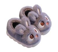 Generisch Pantoufles d'hiver antidérapantes pour enfants et adultes - En coton - Chaudes, gris, 26 EU