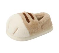 Generisch Pantoufles d'hiver avec bout fermé, semelle douce, doublure polaire chaude, pantoufles confortables pour femme pour l'intérieur et l'extérieur