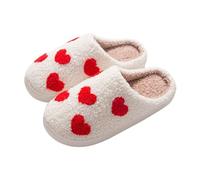 Generisch Pantoufles d'hiver chaudes et douillettes pour homme et femme - Pantoufles amusantes en feutre doux - Antidérapantes - Pour couple d'amour, de salle - Fond épais - Chaussons douillets