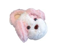 Generisch Pantoufles d'hiver en coton pour enfants, hommes et femmes, pantoufles chaudes en peluche douce et confortable, pantoufles d'hiver avec semelle profilée antidérapante et fourrure intérieure