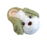Generisch Pantoufles d'hiver en coton pour enfants, hommes et femmes, pantoufles chaudes en peluche douce et confortable, pantoufles d'hiver avec semelle profilée antidérapante et fourrure intérieure