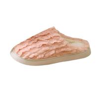 Generisch Pantoufles d'hiver en peluche pour femme - Antidérapantes et chaudes - En feutre - Confortables - Semelle épaisse - Unisexe - Pour l'intérieur et l'extérieur, Rose, 38 EU