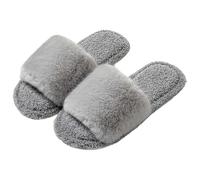 Generisch Pantoufles élégantes et simples pour femme, pantoufles doublées en peluche, chaussons doux et confortables, pantoufles en feutre chaud pour l'hiver, pantoufles avec mousse à mémoire de forme