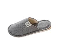 Generisch Pantoufles en lin pour homme et femme - Pantoufles confortables sans danger pour le sol - Pour homme et femme - Chaussons décontractés