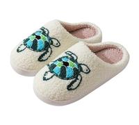 Generisch Pantoufles en peluche Animaux mignons Femmes - Pantoufles d'hiver Hommes Drôles Pantoufles Couples Pantoufles de Maison Motif de Dessin animé Chaussures de Maison Tortues Chaussons de ménage