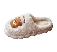Generisch Pantoufles en peluche douce et confortable en mousse à mémoire de | Pantoufles en feutre pour femme - Semelle antidérapante - Moelleux - Décontractées - Pantoufles d'hiver chaudes - Pantoufles