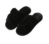 Generisch Pantoufles en peluche pour femme - Ouvert sur le devant - Doux et | Pantoufles d'hiver en mousse à mémoire de forme pour femme - Confortables - Légères - Antidérapantes - En feutre - Pantoufles