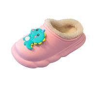 Generisch Pantoufles Enfants 30 Filles Pantoufles Chaudes Chaussures d'hiver Semelle Souple Mignon Dessin animé Sabots d'intérieur et d'extérieur pour tout-petits Chaussons de maison Hommes 46, rouge