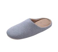 Generisch Pantoufles Femme Hiver Noël Couples Hiver Maison Chaud Coton Pantoufles Couleur Unie Hommes Femmes Couples Intérieur Maison Simple Silence Coton Pantoufles, bleu, 45 EU