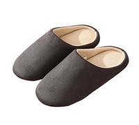 Generisch Pantoufles japonaises confortables avec semelle en tissu lavable en machine - Pantoufles douces silencieuses pour femme pour les couples et les familles en hiver, gris, 37 EU