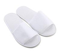 Generisch Pantoufles jetables à bout ouvert pour femme, spa, hôtel, plage, faciles d'entretien, confortables, respirantes, réutilisables, Blanc., Taille unique