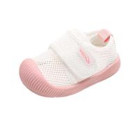 Generisch Pantoufles pieds nus pour enfants et bébés Sandales d'été en maille respirante Semelle souple Surface en maille pour garçons de 1 à 4 ans Chaussures confortables pour enfants, 07 rose clair