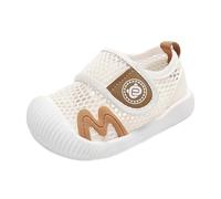 Generisch Pantoufles pieds nus pour enfants et bébés Sandales d'été en maille respirante Semelle souple Surface en maille pour garçons de 1 à 4 ans Chaussures confortables pour enfants, Blanc (10), 20