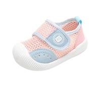 Generisch Pantoufles pieds nus pour enfants et bébés Sandales d'été en maille respirante Semelle souple Surface en maille pour garçons de 1 à 4 ans Chaussures confortables pour enfants, 04 Rose, 23 EU