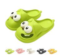 Generisch Pantoufles pour chien à gros yeux pour homme et femme - Pantoufles amusantes 3D avec semelle antidérapante - Séchage rapide - Légères, vert, 38/39 EU
