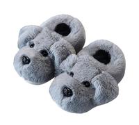 Generisch Pantoufles pour enfants éléphant dessin animé garçon fille chaussons pour bébé chaussons pour bébé douillets, gris, 25 EU