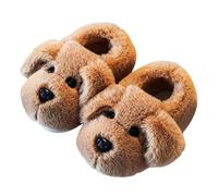 Generisch Pantoufles pour enfants éléphant dessin animé garçon fille chaussures de pied chaussons bébé chaussons douillets, kaki, 25 EU