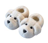 Generisch Pantoufles pour enfants éléphant dessin animé garçon fille chaussures de pied chaussons bébé chaussons douillets, Blanc., 25 EU