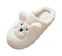 Generisch Pantoufles pour femme en mousse à mémoire de forme, moelleuses, confortables, chaudes, mignons, chats, caricatures, pantoufles d'hiver en peluche pour l'intérieur