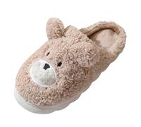 Generisch Pantoufles pour femme en mousse à mémoire de forme, moelleuses, confortables, chaudes, mignons, chats, caricatures, pantoufles d'hiver en peluche pour l'intérieur