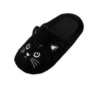 Generisch Pantoufles pour femme en mousse à mémoire de forme, moelleuses, confortables, chaudes, mignons, chats, caricatures, pantoufles d'hiver en peluche pour l'intérieur