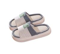 Generisch Pantoufles pour femme ouvertes à l'avant : pantoufles pour femmes semelle plateau pantoufles paires pantoufles douillettes en tissu mules d'hiver en coton chaussures à mémoire de forme