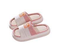 Generisch Pantoufles pour femme ouvertes à l'avant : pantoufles pour femmes semelle plateau pantoufles paires pantoufles douillettes en tissu mules d'hiver en coton chaussures à mémoire de forme