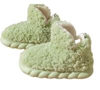 Generisch Pantoufles pour femmes - Chaudes et moelleuses - Mousse à mémoire de forme - Chaussures d'intérieur - Vert, Pâte à grains, 47 EU