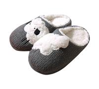 Generisch Pantoufles pour homme et femme - Adorables renard - Avec mousse à mémoire de forme - Chaussures d'hiver chaudes - Unisexe - Antidérapantes - Semelle épaisse - En feutre - Doublure en peluche