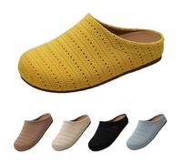 Generisch Pantoufles pour l'intérieur et l'extérieur, sabot élégant en cuir, semelle en caoutchouc et liège latex, sandales et sabots pour femmes, orteils fermés, liège, confortables, antidérapantes