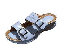Generisch Pantoufles unies à boucle pour femme - Style décontracté - Bout ouvert - Douces et respirantes - Chaussures d'affaires - Pointure 40, BU1, 37 EU