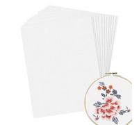 Generisch Papier à broder - Papier à broder soluble dans l'eau - Papier à broder imprimable - 8,5 x 11 pouces - Stabilisateurs de couture dissous - Lot de 8 pour motifs d'impression ou de tirage