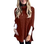 Generisch Papier de riz eau manches longues robe grande taille col haut écharpe large homme, rouge, XXL