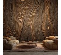 Generisch Papier Peint Effet Bois Chambre Salon Cuisine Intissé, Papier Peint Panoramique Moderne Rustique Abstrit, Deco Murale Effet Bois, 200 x 150 cm, SH0384