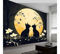 Generisch Papier peint intissé effet 3D avec motif animal, moutons fantastiques, pour salon, chambre à coucher, chambre d'enfant, couloir, moderne, 200 x 140 cm, design marron