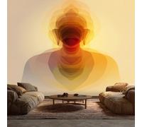 Generisch Papier Peint Panoramique Bouddha Chambre Salon Cuisine Intissé, Papier Peint Motif 3D Japonais Asiatique, Deco Murale Bouddha, 200 x 150 cm