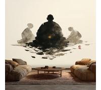 Generisch Papier Peint Panoramique Bouddha Chambre Salon Cuisine Intissé, Papier Peint Motif Chinois Asiatique Japonais Zen, Deco Murale Bouddha, 500 x 280 cm