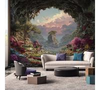 Generisch Papier Peint Panoramique Fantastique Chambre Salon Cuisine Intissé, Papier Peint Motif Paysage Forêt Enchantée, Deco Murale Fantastique, 500 x 350 cm