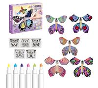 Generisch Papillons magiques blancs à monter - Jouets à remonter - Papillons volants magiques - Papillon fait à la main
