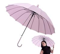 Generisch Parapluie automatique pour la pluie | 16 baleines résistantes au vent, baldaquin à eau de 33,4 pouces de long, poignée J Stick portable - Auvent pour adultes