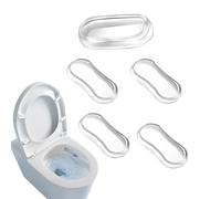 Generisch Paraurti Per Sedile WC Bidet - Set 5 Pezzi | Cuscinetti en silicone Con Adesivo Forte Per Rialzo E Livellamento Sedile Toilette | Ricambio Universale Per Bagno Casa, Hotel, Dormitorio