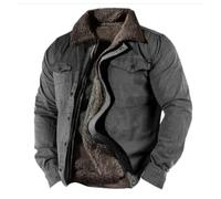 Generisch Parka d'hiver cargo doublée pour homme - Veste d'hiver avec capuche amovible chaude - Veste demi-saison - Col montant - Style militaire - Parfait pour les loisirs, l'extérieur, la randonnée
