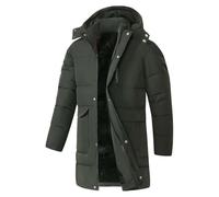 Generisch Parka d'hiver pour homme avec doublure en polaire amovible pour les activités de plein air, les loisirs par temps froid comme veste de transition durable pour homme, Vert armée., 4XL