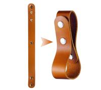 Generisch Passant pour fouet - Fermeture en métal - Ceinture en cuir synthétique souple marron - Support de fouet cowboy - Pour l'équitation, les passionnés, les débutants, les amateurs, les femmes