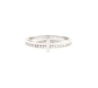 Generisch Pataugeoire deux anneaux s'arrêtent, bague dorée lorsque vous souffrez d'un revers, « priez et arrêtez », bague empilable en argent S925 avec zircone cubique, bague de prière 3 anneaux, 7
